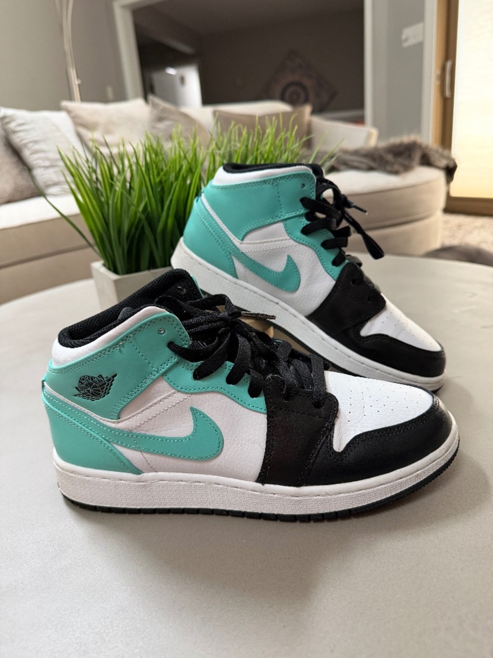 💚 Nike Air Jordan 1 Mid GS "Tropical Twist" Nike Air Jordan 1 Mid GS
